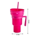 thumbnail image 1 of Bdday Small Snack Drink Cup with Handle, Straw Cup with Handle, 2-In-1 Snack Drink Cup with Handle, 33ounce , Suitable for Cinemas/Stadiums/Outdoor Yard Swimming Poo, 1 of 3