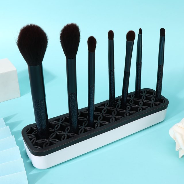 Long Time Use Detachable Design Lipstick Storage, Nail Pen Stand Rack, Make Up For Makeups Dress Up Professional Makeup Artist Blue,Black