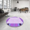 thumbnail image 4 of Ahgly Tapis d'Intérieur Lavable en Machine Carré Transitionnel Lilas Pâle Violet, 5 Pieds Carré, 4 of 7