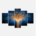 thumbnail image 2 of Fleur de Dragon Bleu 3D Fractale - Impression d'Art Contemporain sur Toile, 2 of 3