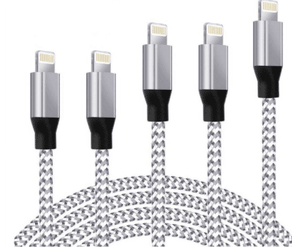 MFI Certified iPhone Fast Charger, (3 sizes) Braided iPhone Charging Cables Lightning to USB iPhone Cable Cord Compatible iPhone 13 12 Mini 11 Pro Max XS XR X 8 7 6S 6 Plus and More