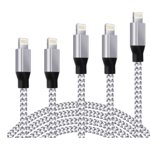 MFI Certified iPhone Fast Charger, (3 sizes) Braided iPhone Charging Cables Lightning to USB iPhone Cable Cord Compatible iPhone 13 12 Mini 11 Pro Max XS XR X 8 7 6S 6 Plus and More