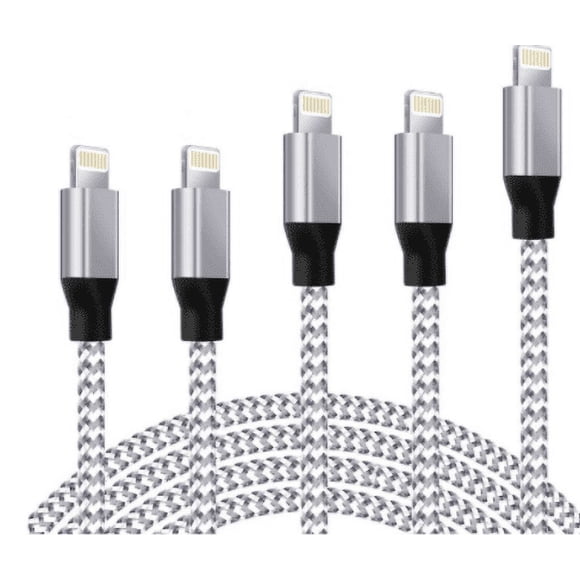Chargeur Rapide iPhone Certifié MFI, (3 Tailles) Câbles de Chargement iPhone Tressés Lightning vers USB Cordon de Câble iPhone Compatible iPhone 13 12 Mini 11 Pro Max TP XR X 8 7 6S 6 Plus et Plus