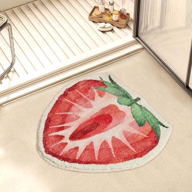 LSLJS Fruit Bath Mat Lovely Bathroom Carpet Especially Absorbent Very Soft and Dry Fast In Children's Room Bathroom Or Other Room Bathroom Rugs