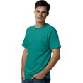 thumbnail image 1 of Hanes TAGLESS Men`s Pocket T-Shirt, M, Jade, 1 of 1