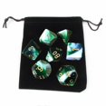 thumbnail image 2 of lionlar Ensemble de 7 dés Polyédriques avec Pochette Barre Enseignement des Maths Vert F, 2 of 6