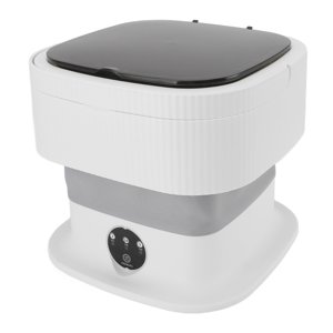 Portable Washing Machine, 40W Mini Foldable Laundry Clothes Washer for Underwear, Baby Clothes, Towels, Socks or Small Items, 10L Large Capacity Washer for Dorm Hotel Travel