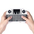 thumbnail image 4 of Amdohai Clavier Sans Fil Rétroéclairé 2,4 GHz Air Mouse Pavé Tactile Télécommande Portative Rétroéclairage pour Android TV BOX PC Téléviseur Intelligent Blanc, 4 of 9