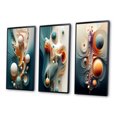 thumbnail image 3 of Designart "Organic Blessings from the Otherworldly Multiverse II" Minimalism Framed Wall Art Set Of 3 - White Abstract Minimalism Frame Gallery Set For Office Decor, 3 of 6