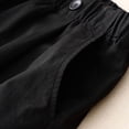 thumbnail image 4 of Timegard Shorts for Women Cotton Linen Elastic Waist Button Wide Leg Ruched Causal Loose Shorts Summer, 4 of 8