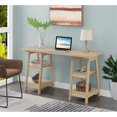 thumbnail image 1 of Convenience Concepts Designs2Go Bureau Tréteau Double, Fini Bois Naturel, 1 of 6