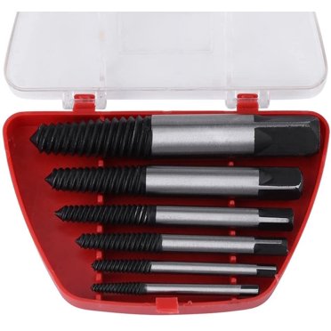 Ensemble de 6 Extracteurs de Vis pour Vis Endommagées, Outils en Acier pour Réparations Ménagères, Clous et Boulons Cassés Amovibles