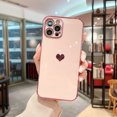 thumbnail image 1 of For iPhone Case,Cute Glitter Plating Loving Heart Pattern Side Print Design for Girls Women,Luxurly Screen Camera Protection Shockproof Soft Bumper Silicone Cover, 1 of 7