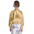 thumbnail image 4 of Doomiva Boys' Girls' Modern Jazz Cheer Performance Set Hip Hop Street Dance Clothes 2-Piece Gold 16, 4 of 5