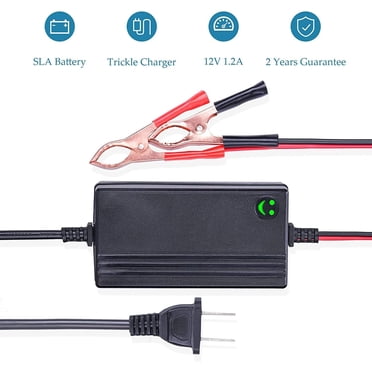 Lot de 1 Chargeur et Entretien de Batterie Auto - pour Automobile, Voiture, Motocyclette, Tondeuse