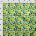 thumbnail image 3 of oneOone Tissu Viscose Georgette Jaune California Ocean Ride Matériel de Couture Tissu Imprimé au Mètre 42 Pouces de Large, 3 of 4
