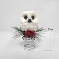 thumbnail image 2 of Holiday Time 6" White Owl Mini Christmas Tree Topper, 2 of 5