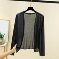 thumbnail image 2 of Womens Lightweight Summer Cardigan Rash Guard Long Sleeve Cover Up Open Front Wrap Cover Up Loungwear Sun Shawl, 2 of 7