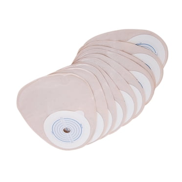 Sac de Colostomie, Fournitures de Stomie Pochettes de Colostomie Sac de Stomie Sac d'Iléostomie une Pièce 10 Pcs avec Carte Règle de Mesure pour Soins de Stomie