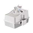 thumbnail image 1 of AKDSteel Stainless Steel Litter Box with Lid, Enclosed Litter Box with Cat Litter Mat and Scoop, Extra Large High Sided Cat Litter Trays Easy Clean Detachable, 1 of 7