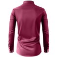 thumbnail image 3 of RXIRUCGD Chemise Décontractée pour Homme à Manches Longues avec Boutons, Poche et Col Rabattable, Bourgogne, Taille : TG, 3 of 3