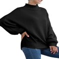 thumbnail image 4 of Pull à Col Roulé à Manches Longues Automne Hiver Femmes Pull en Tricot en Vrac Chunky, 4 of 7