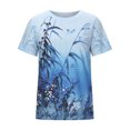 thumbnail image 4 of T-shirts à Manches Courtes pour Femmes Dames Mode Décontractée Imprimé Col Rond Ample T-Shirt à Manches Courtes Haut Chandail T-Shirts pour Femmes Manches Courtes Hauts à Manches Courtes pour Femmes, 4 of 8
