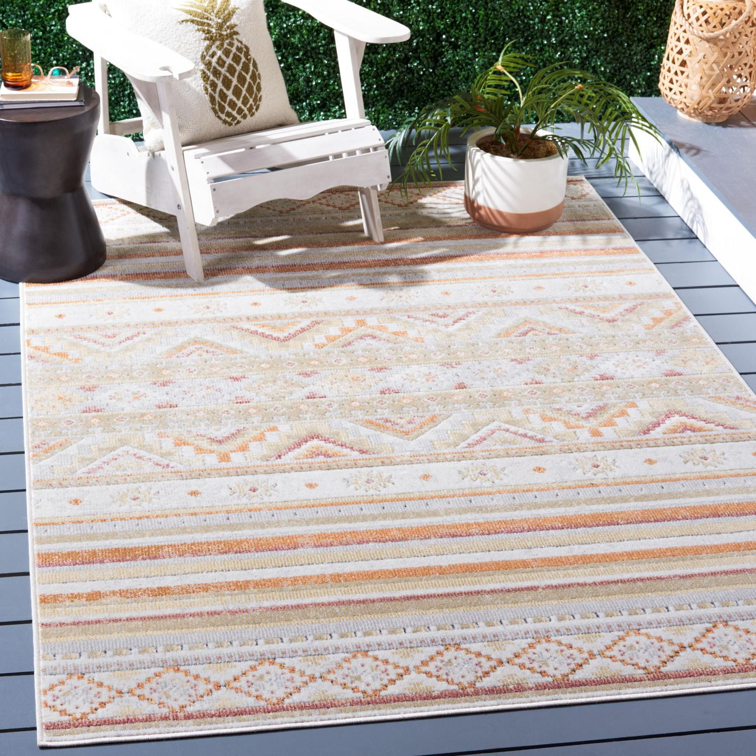 SAFAVIEH Cabana Glenn Geometric Indoor/Outdoor Area Rug