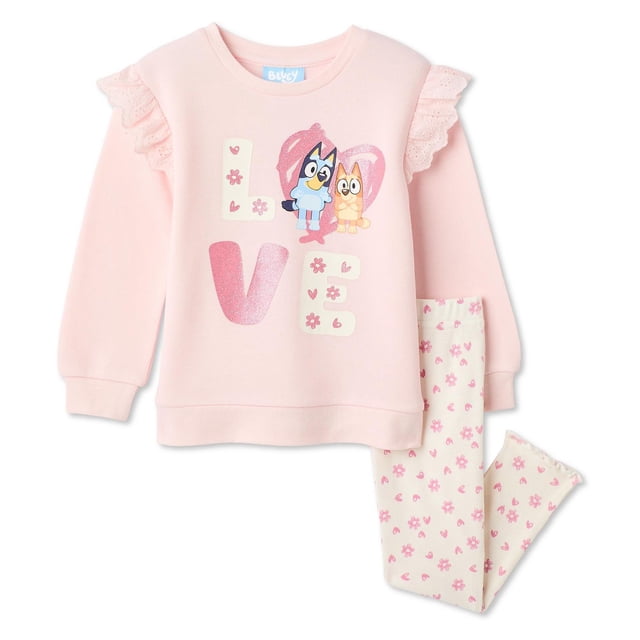Bluey Toddler Girls' Two Piece Sweatshirt Set