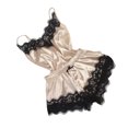 thumbnail image 4 of tredstone Ensemble de Pyjama pour Femmes Aguichant en Dentelle et Maille, Haut à Bretelles Réglables et Short, 4 of 6