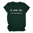 thumbnail image 1 of Penkiiy Hauts d'Été pour Femmes, T-Shirts Amples Unisexes Décontractés avec Impression de Lettres Manches Courtes Col Rond Blouse Hauts TG Vert, 1 of 6