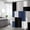 Navy Blue, variant on Black and White Shower Curtain, Black White Grey Geometric Shower Curtain Modern Abstract Bathroom Curtains for Contemporary Bathtub Decor Waterproof Machine Washable Fabric with 12 Hooks