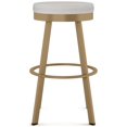thumbnail image 2 of Amisco Swice 30 in. Swivel Bar Stool - Light Grey Polyester / Golden Metal, 2 of 5