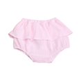 thumbnail image 1 of Dresses For Girls Linen Blended Cute Flower Triangle Culottes Solid Girls Dress Pink -, 1 of 3