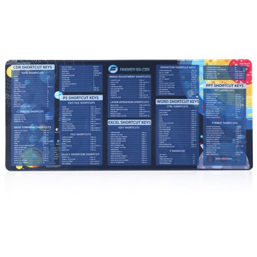 Ultra-large Size Gaming Office Pad -slip Wear-resistant Computer Office Shortcuts Desk Pad Smooth Movement 900*400*2mm