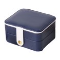 thumbnail image 1 of Leather Jewelry Display Box Organizer Multi Grids Ring Earrings Ear Studs Jewelries Case Storage Holder Containers Women White, 1 of 6