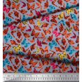 thumbnail image 3 of Soimoi Japan Crepe Satin Fabric Texture & Butterfly Decor Fabric Printed Yard 42 Inch Wide, 3 of 3