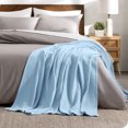 thumbnail image 4 of Bare Home Waffle Blanket - 100% Cotton - Lightweight & Breathable, 4 of 7