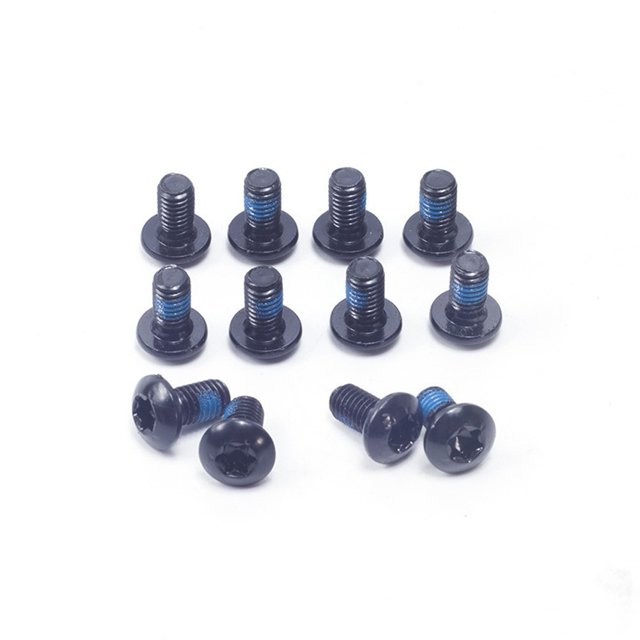 12pcs M5x9mm Disk Brake Rotor Bolts Steel T25 Bike Bicycle Brakes Disc Screws