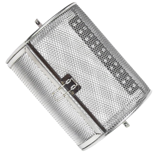 SHINYPASING Rotisserie Roaster Grilled Cage Silver Stainless Steel Cooking Tool 1Pcs
