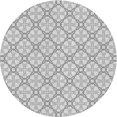 thumbnail image 1 of Ahgly Company Machine Washable Indoor Round Transitional Gunmetal Gray Area Rugs, 6' Round, 1 of 7