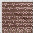 thumbnail image 3 of Soimoi Brown Rayon Crepe Fabric Flowerpecker & Floral Panel Fabric Prints by Yard 46 Inch Wide, 3 of 5
