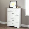 thumbnail image 1 of Commode 5 tiroirs pour Enfants, fini Blanc solide, collection Tiara de Meubles South Shore, 1 of 10