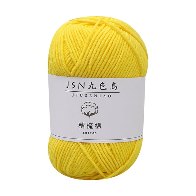 Cotton Balls for Crafts 4 Strands of Combed Milk Cotton Thread Diy Doll Cotton Crochet Thread Wool Ball