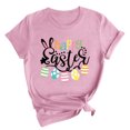 thumbnail image 2 of RKSTN Hauts pour Femmes Décontracté Été Ample Grande Taille Imprimé Graphique Lapin de Pâques Blouse Mode Col Rond Manches Courtes T-shirt, 2 of 4