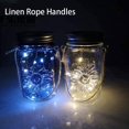 thumbnail image 3 of Hangers for Mason Jar,Linen Rope Handles for 70mm Wide Mouth Mason Jars Glass Jars,Mason Jar Hanging Ropes,20Pcs,No Jars, 3 of 5