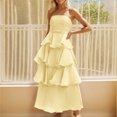 thumbnail image 1 of Ovzne Robes pour Femmes Robe de Plage Robe d'Été Moulante Aguichant Mode Sans Bretelles Dos Nu Robe de Printemps en Liquidation, 1 of 7