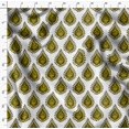 thumbnail image 4 of Soimoi Yellow Heavy Satin Fabric Floral Block Fabric Prints By Yard 54 Inch Wide, 4 of 5