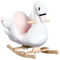 thumbnail image 1 of Qaba Soft Warm Kids Rocking Horse Child Plush Ride On Toy Swan Style Playtime with Lullaby Song White, 1 of 10