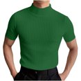 thumbnail image 1 of Birdeem Chemises pour Hommes Mode Été Tricot Décontracté Couleur Unie Manches Courtes Col Rond Blouse, 1 of 12